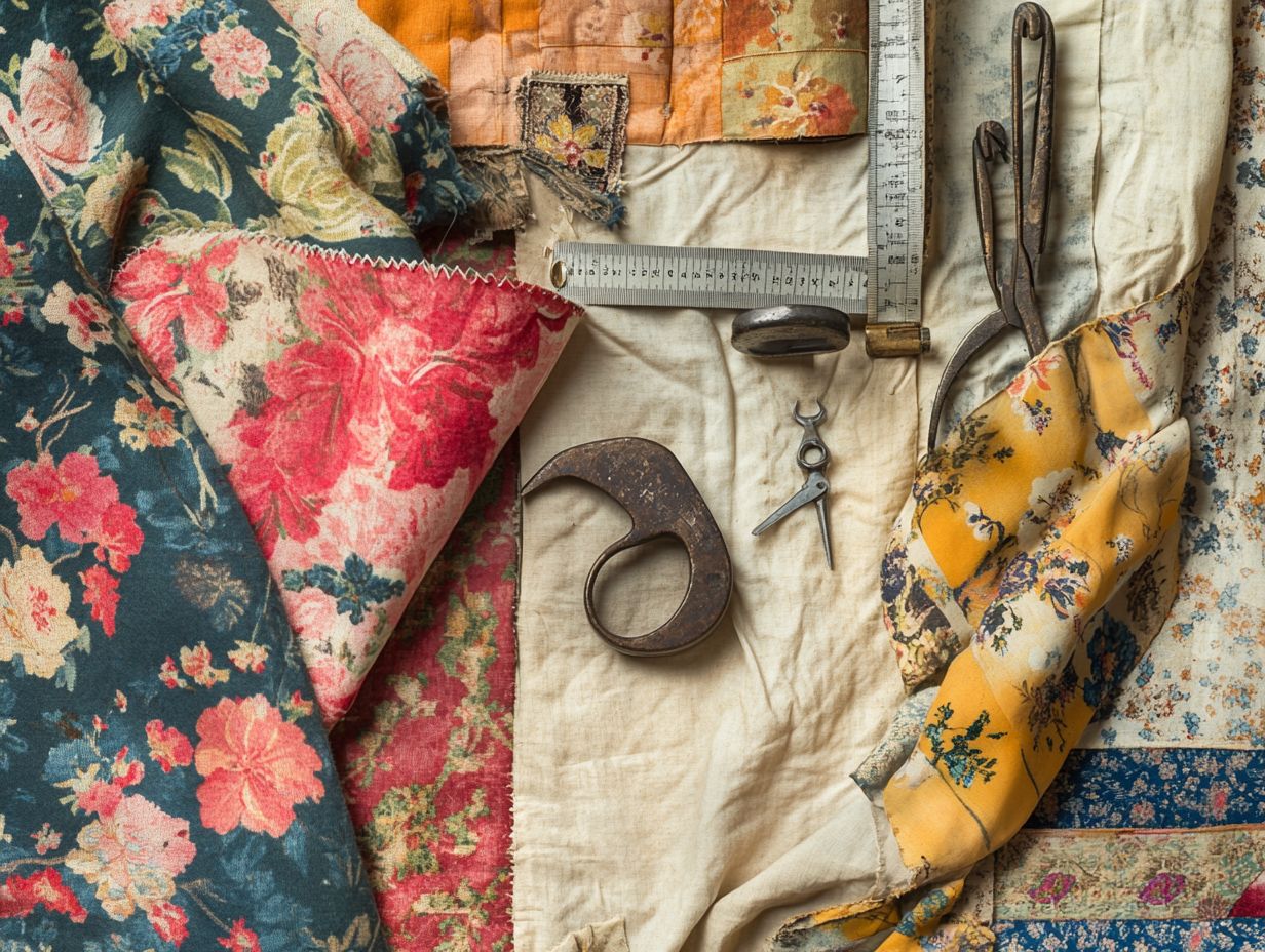 A collection of notable historical textile artifacts showcasing craftsmanship