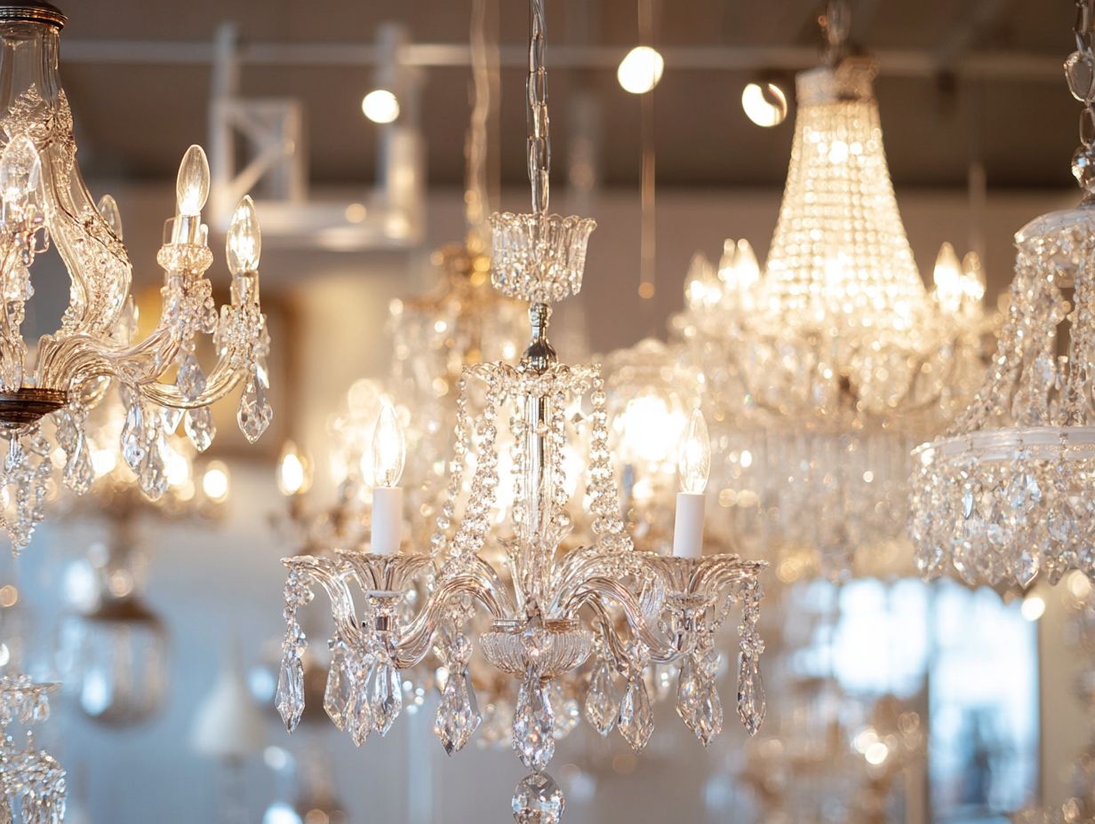 Beautiful vintage chandeliers showcasing intricate designs