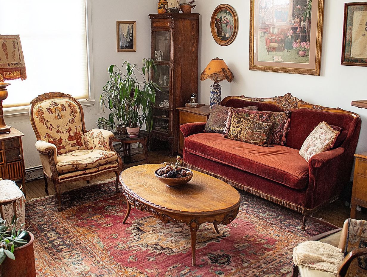 6. Add a Pop of Color with a Vintage Rug