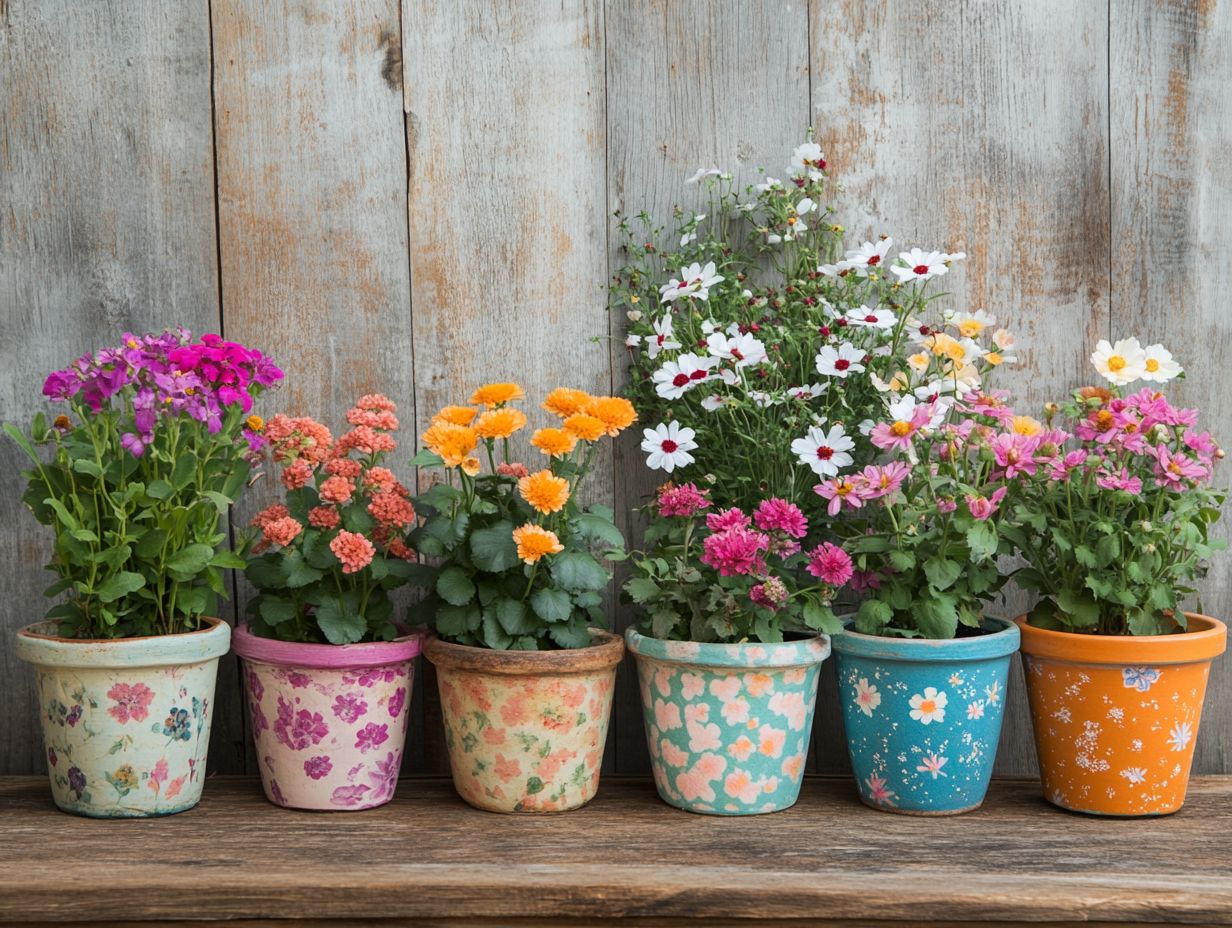 Charming wooden boxes used as rustic planters