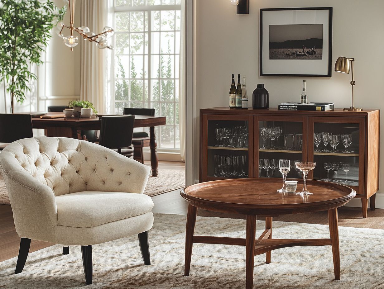 Classic vintage furniture pieces perfect for entertaining