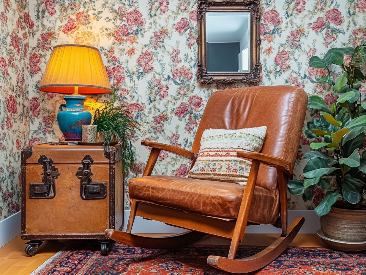 A beautiful selection of vintage furniture gifts displayed in an antique shop.