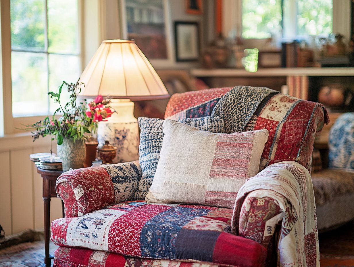 A beautiful example of vintage fabric used in window treatments