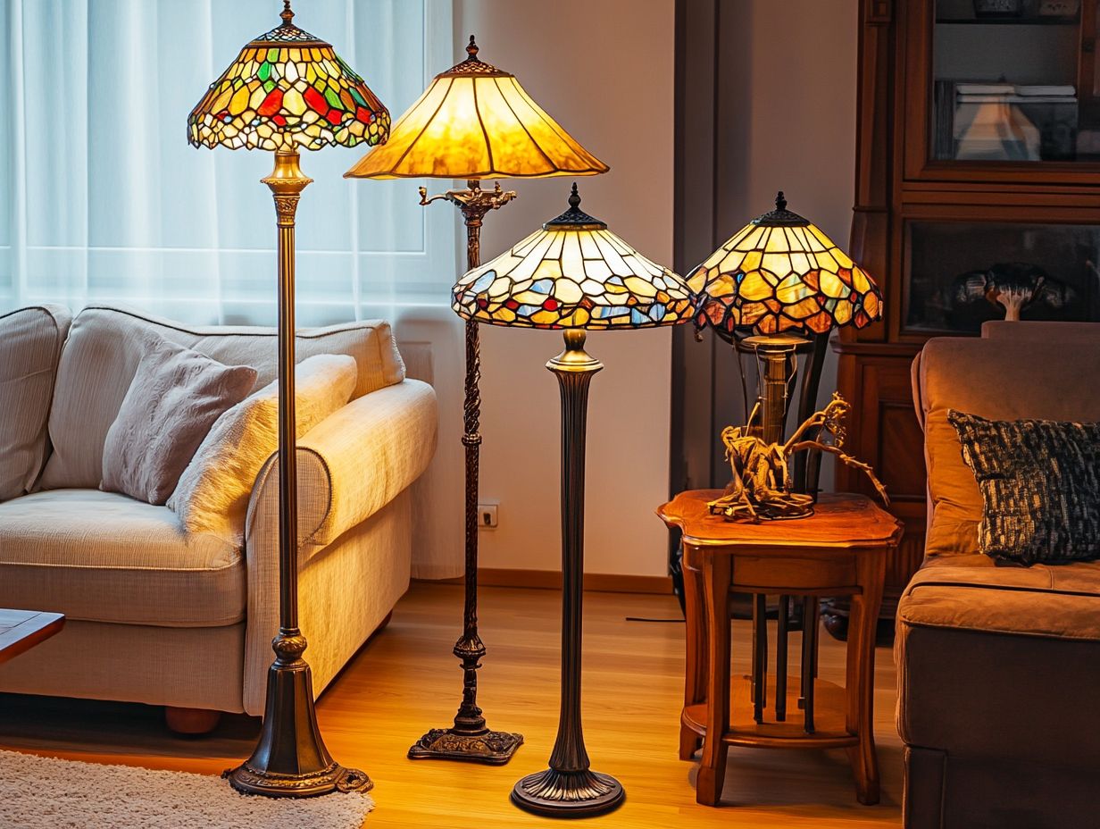 Illustration of frequently asked questions about vintage floor lamps.