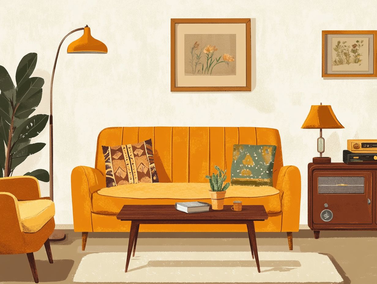 Image showcasing 5 vintage furniture styles.