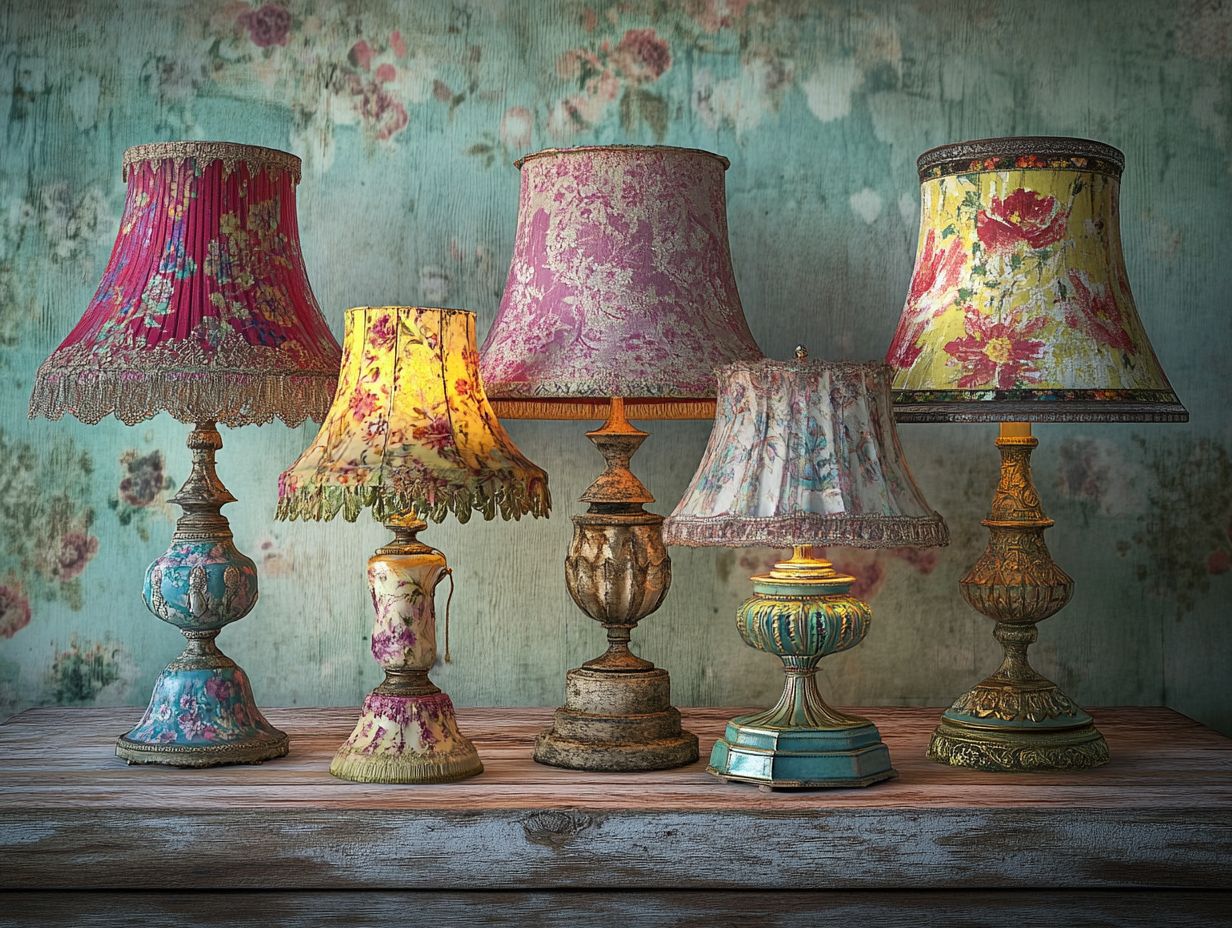 Image showcasing key takeaways about vintage table lamps.