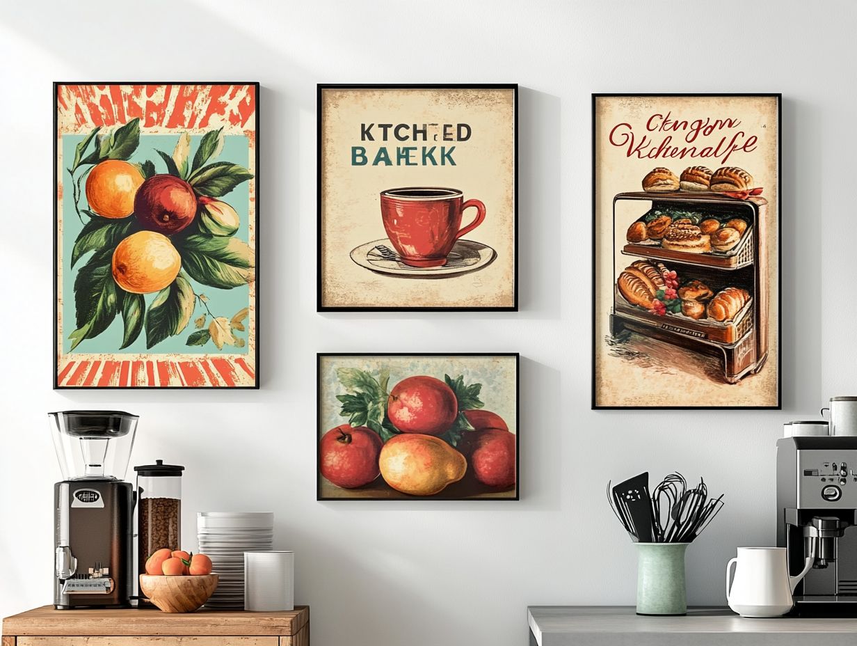 Visual summary of key vintage wall art takeaways for your kitchen.