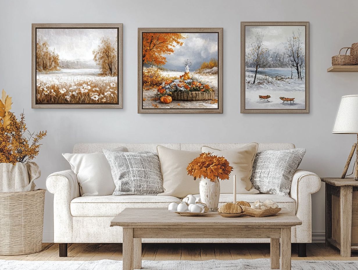 Vintage wreath and garland decor for autumn