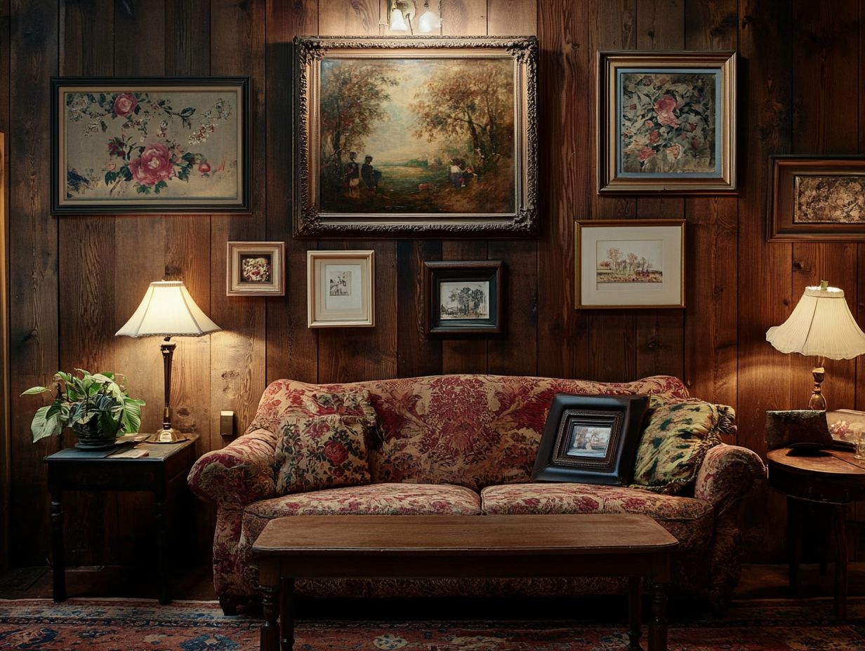 Image showcasing vintage wall art inspiration from famous homes.