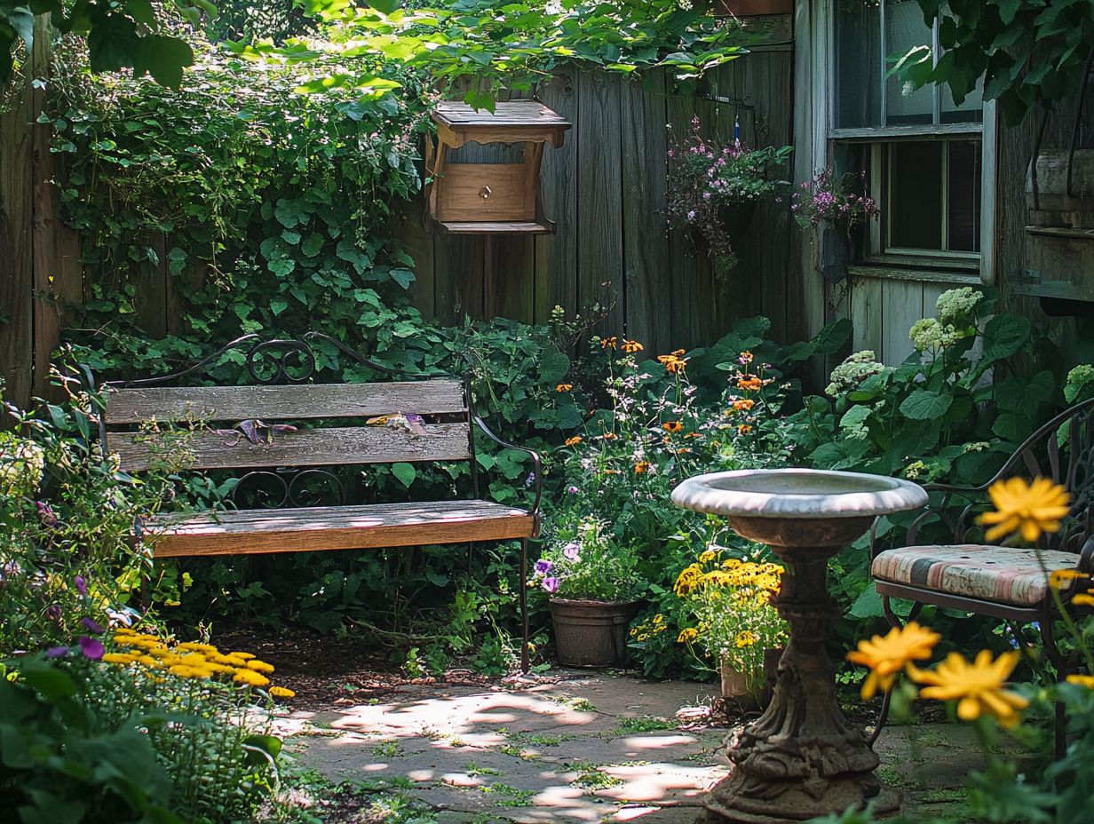 Image showing key takeaways for finding vintage outdoor decor locally.