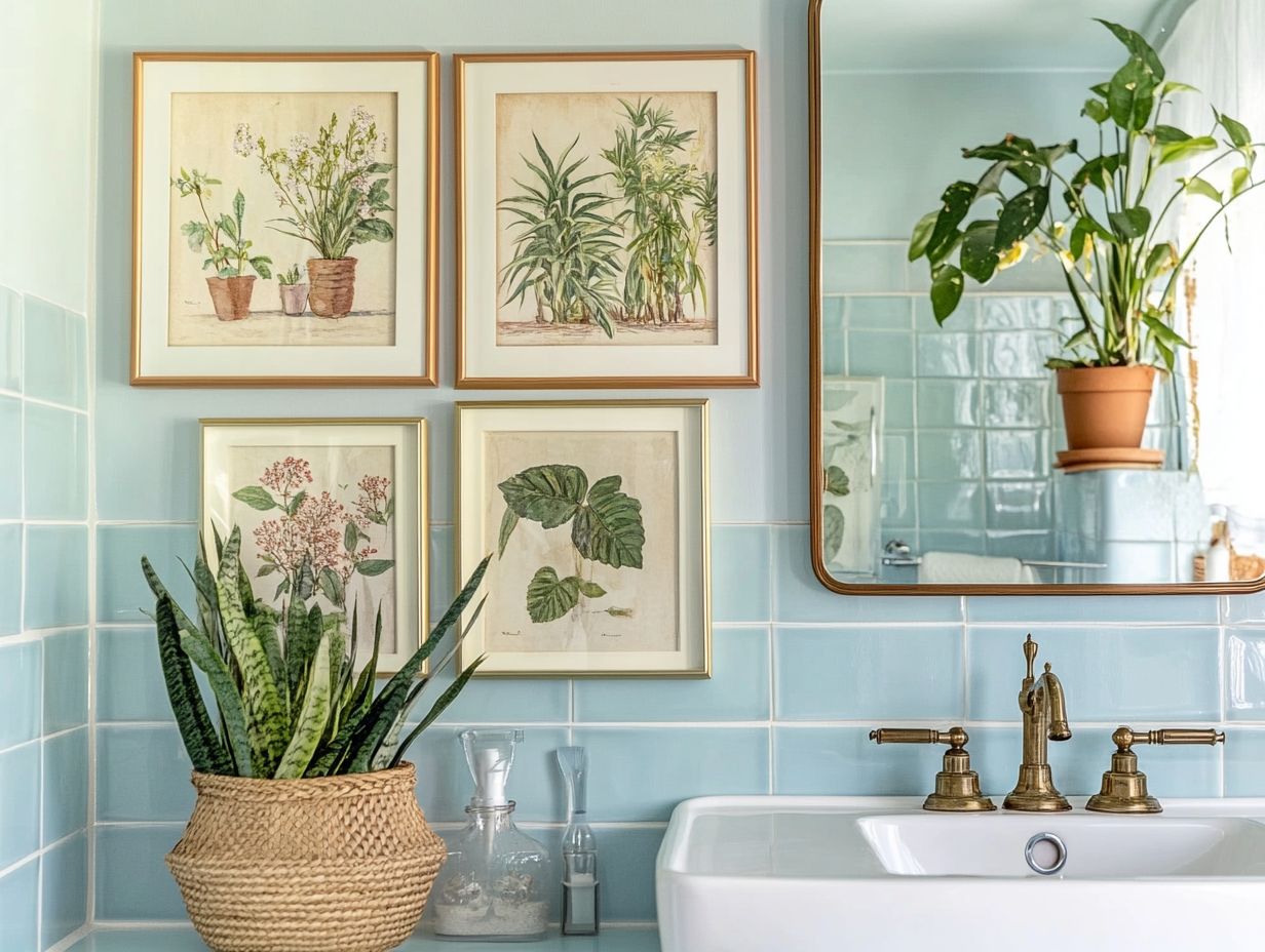 A vintage sign displayed in a charming bathroom