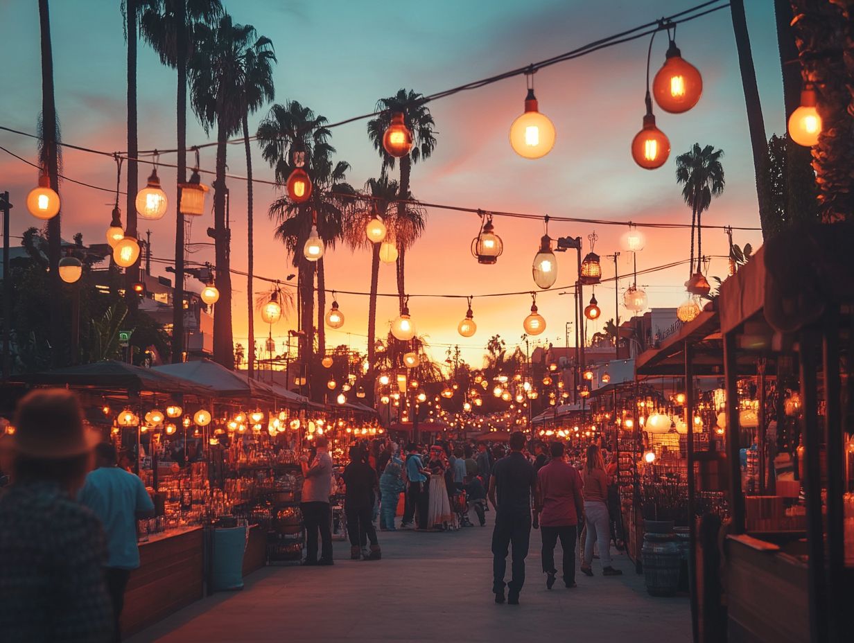 A beautiful display of string lights highlighting an outdoor event.