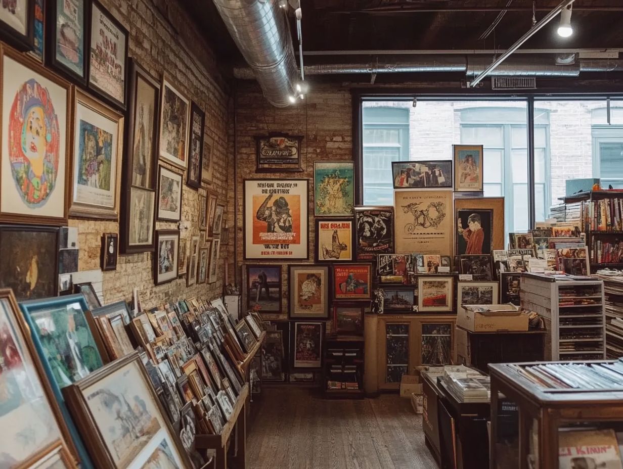 Image showing vintage wall art shops in Chicago.