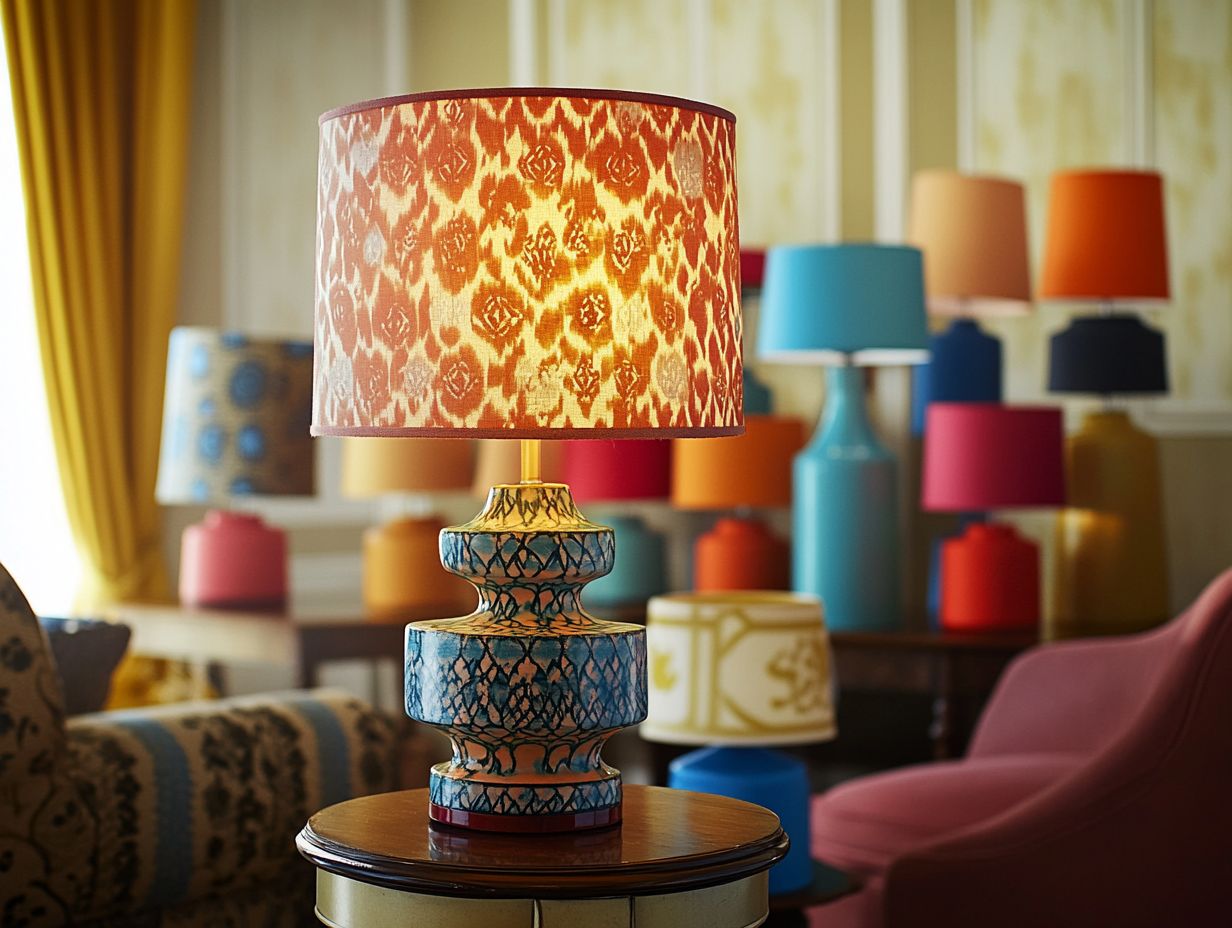 Visual summary of key takeaways for choosing vintage lamp shades.