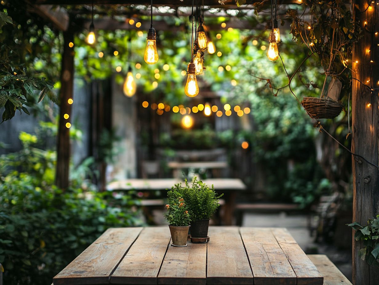 What kind of vintage lighting is best for outdoor gatherings?