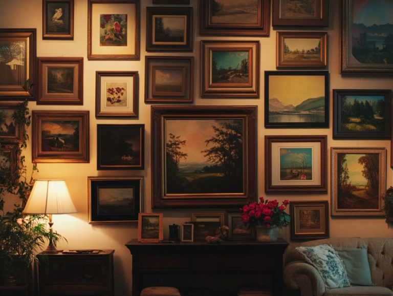 Creating a Gallery Wall with Vintage Art