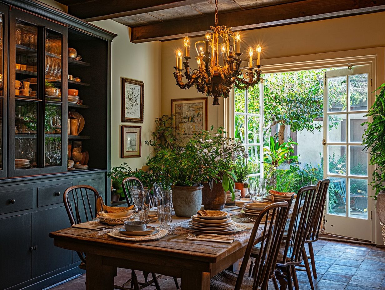 A stylish vintage lighting focal point in a modern kitchen