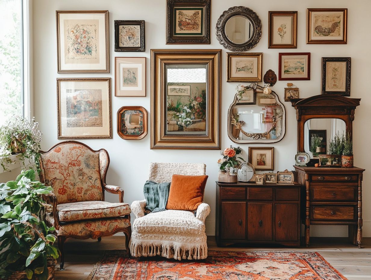 An example of vintage wall art featured in a home setting.