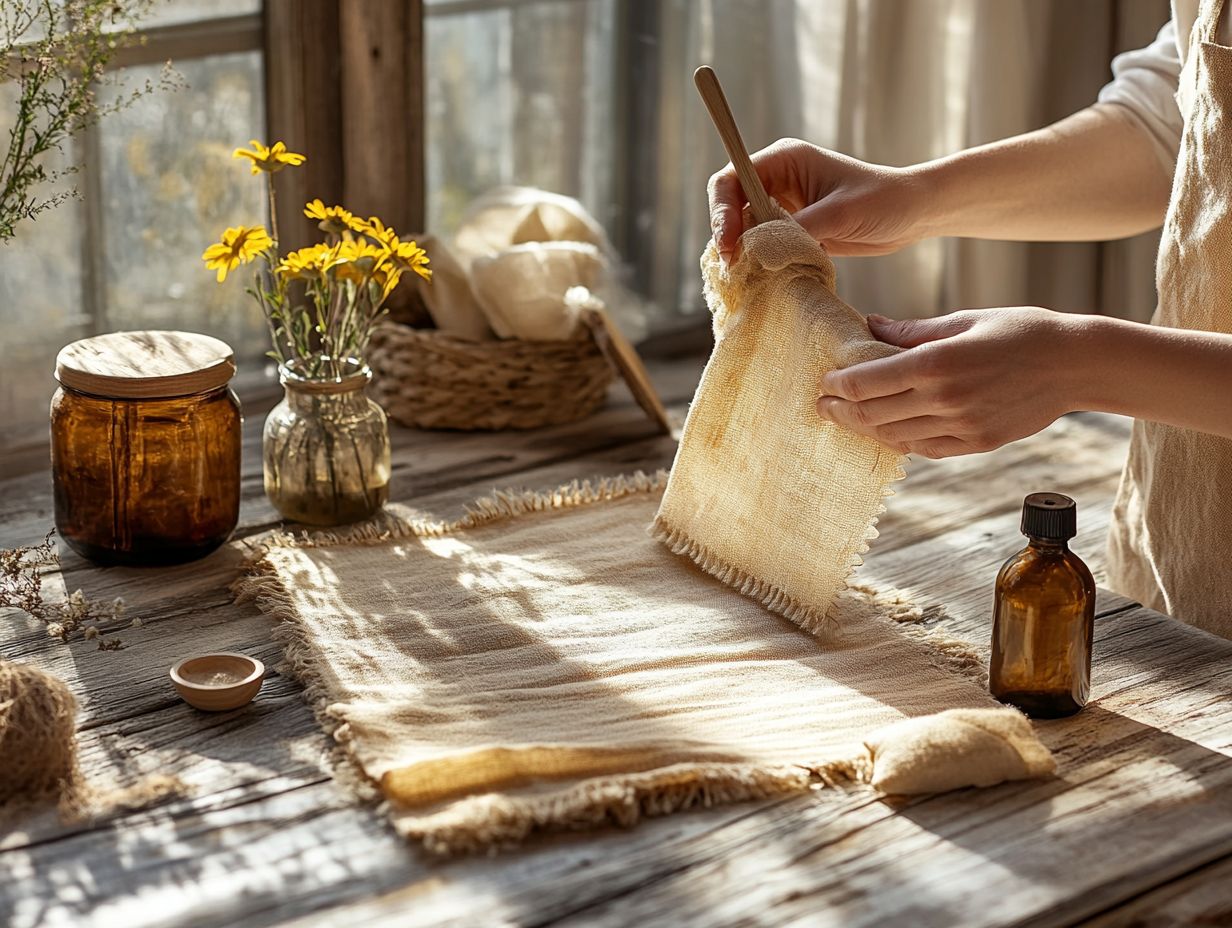 Image illustrating precautions for cleaning vintage fabrics.