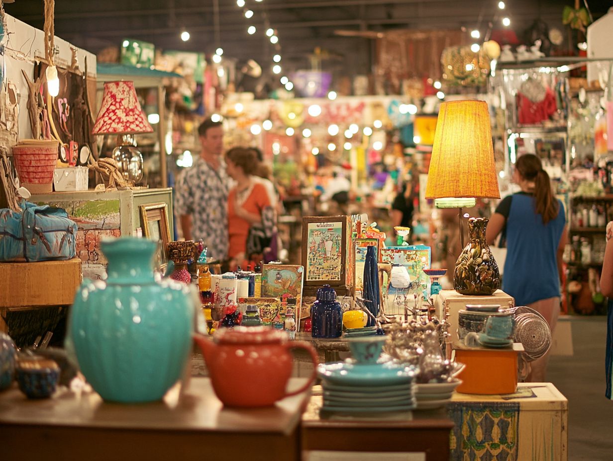 Explore unique regional vintage collectibles in various settings.