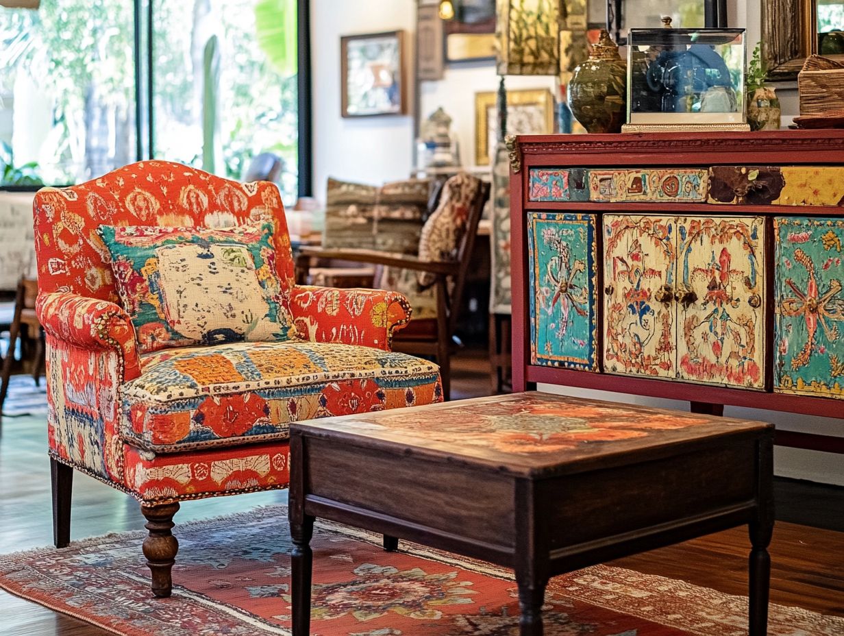 A beautiful collection showcasing popular vintage furniture styles