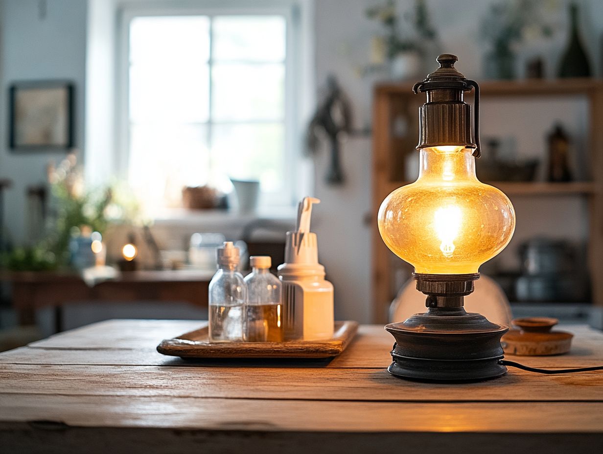 Displaying and using vintage lighting in an interior setting