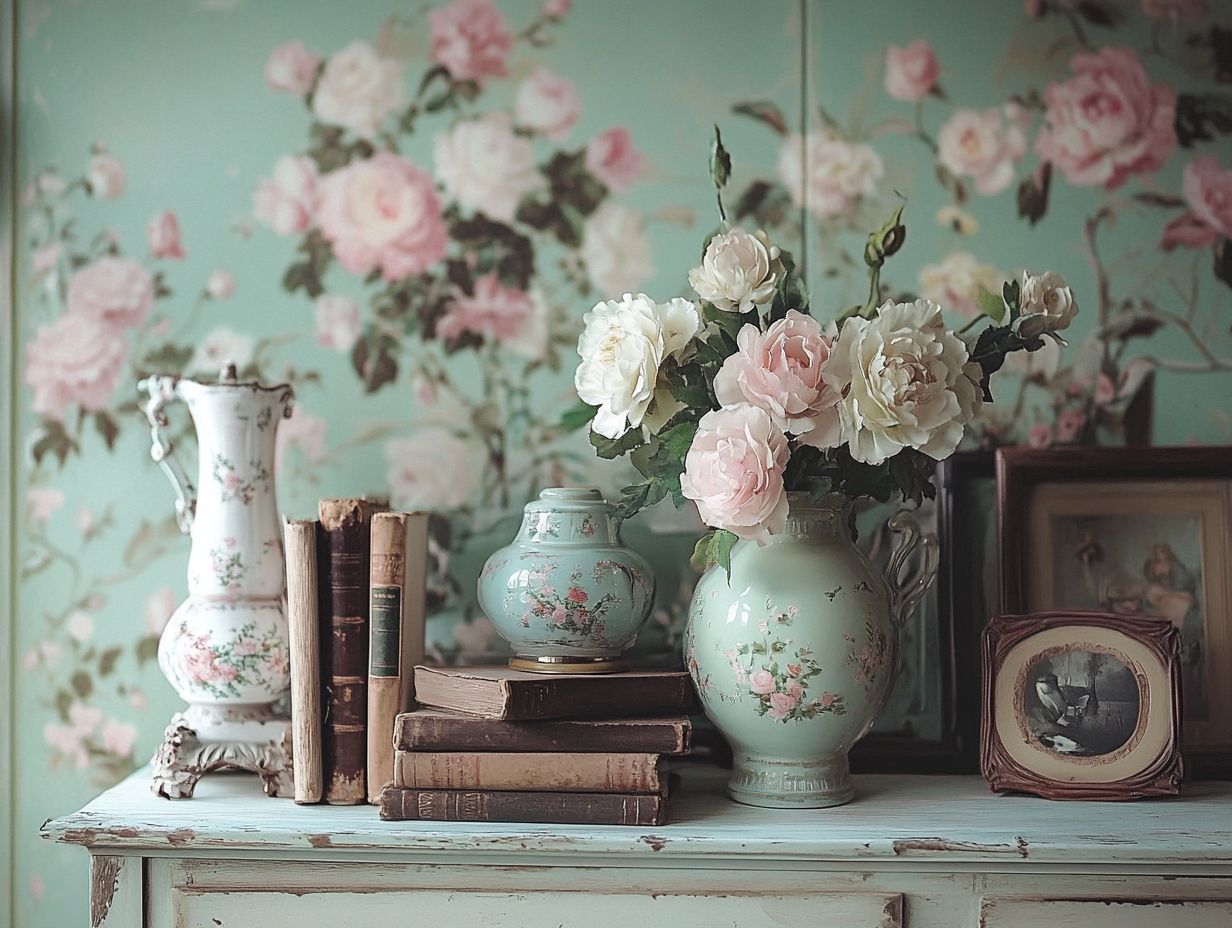 A beautifully arranged vintage-style room with natural lighting