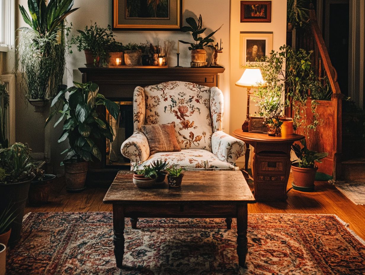 A selection of vintage furniture