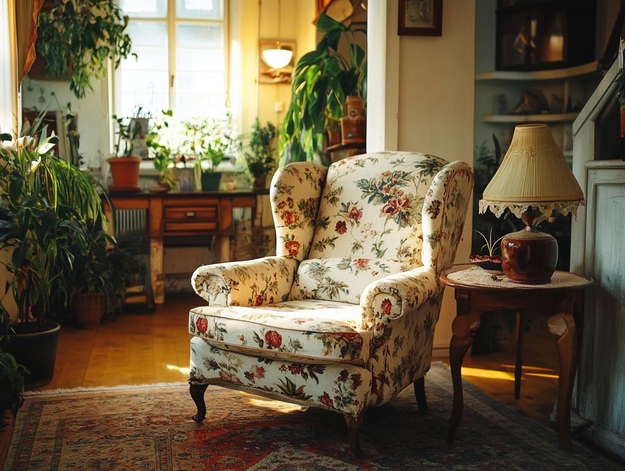 Visual representation of key takeaways on vintage furniture