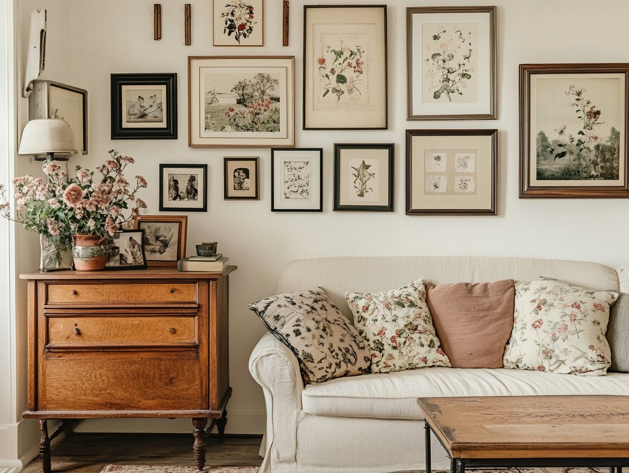 How do I choose the right wall for a vintage gallery wall?