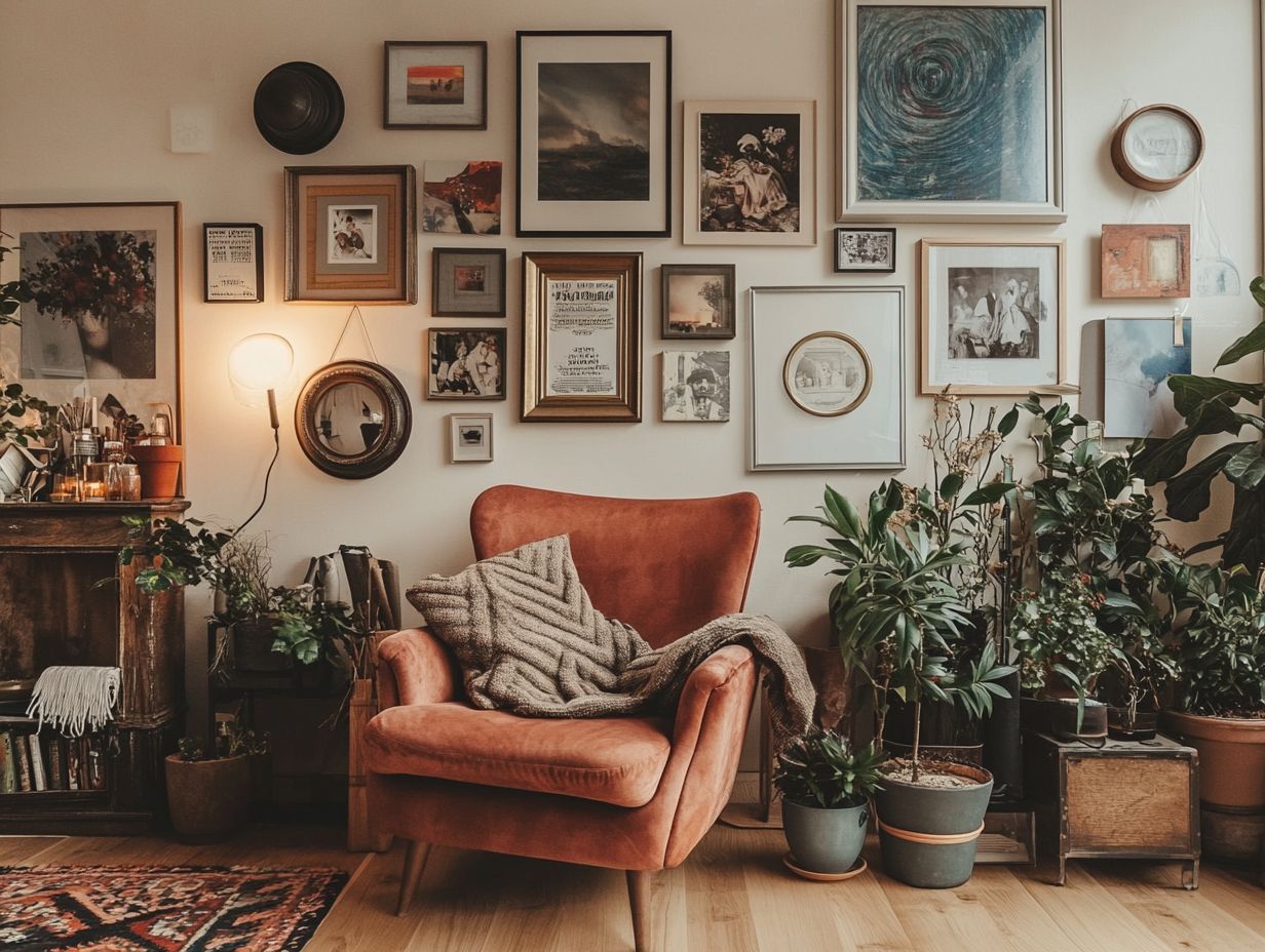 What is a vintage-style gallery wall?