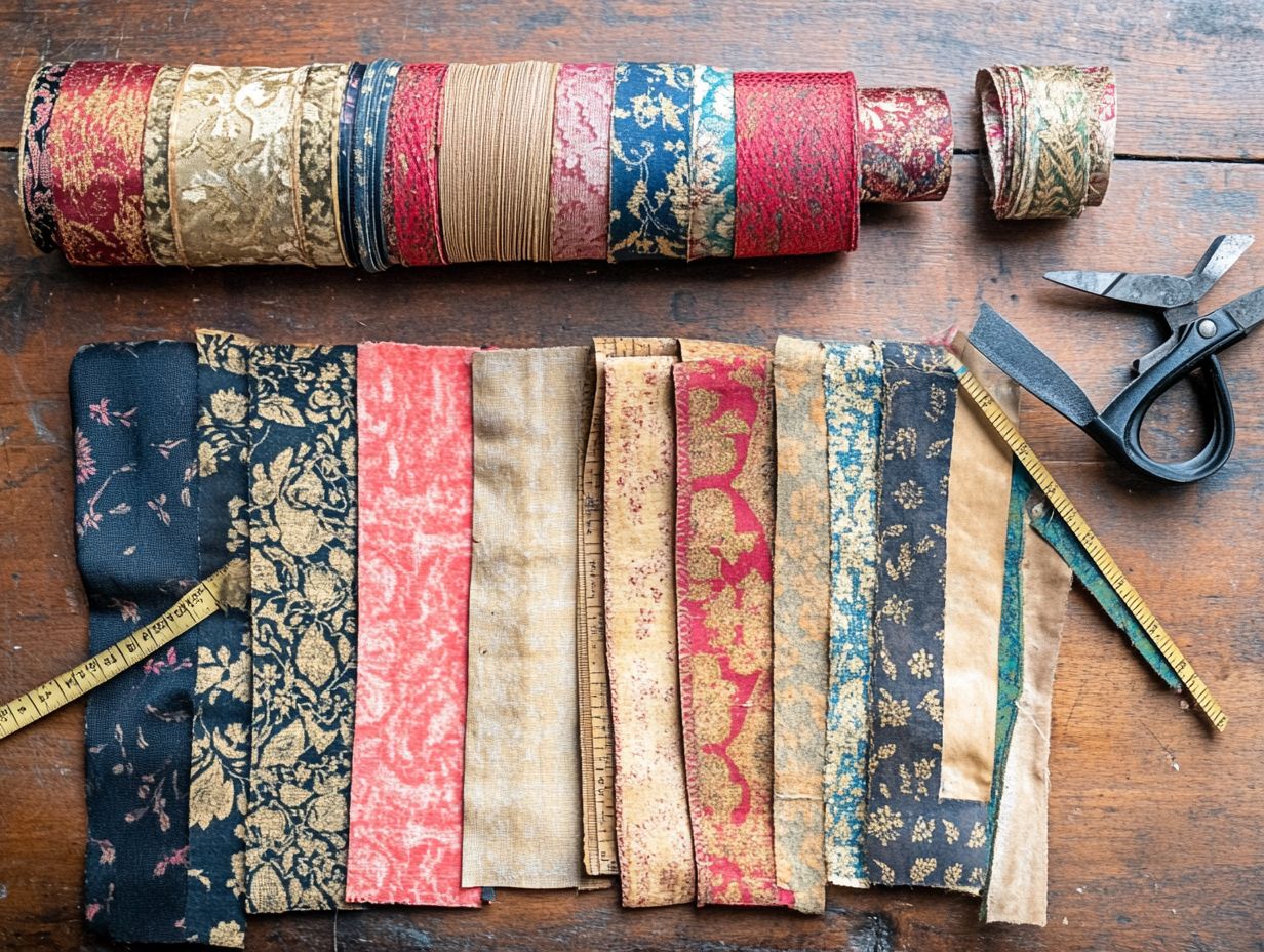 Decorative ideas using vintage fabric trims