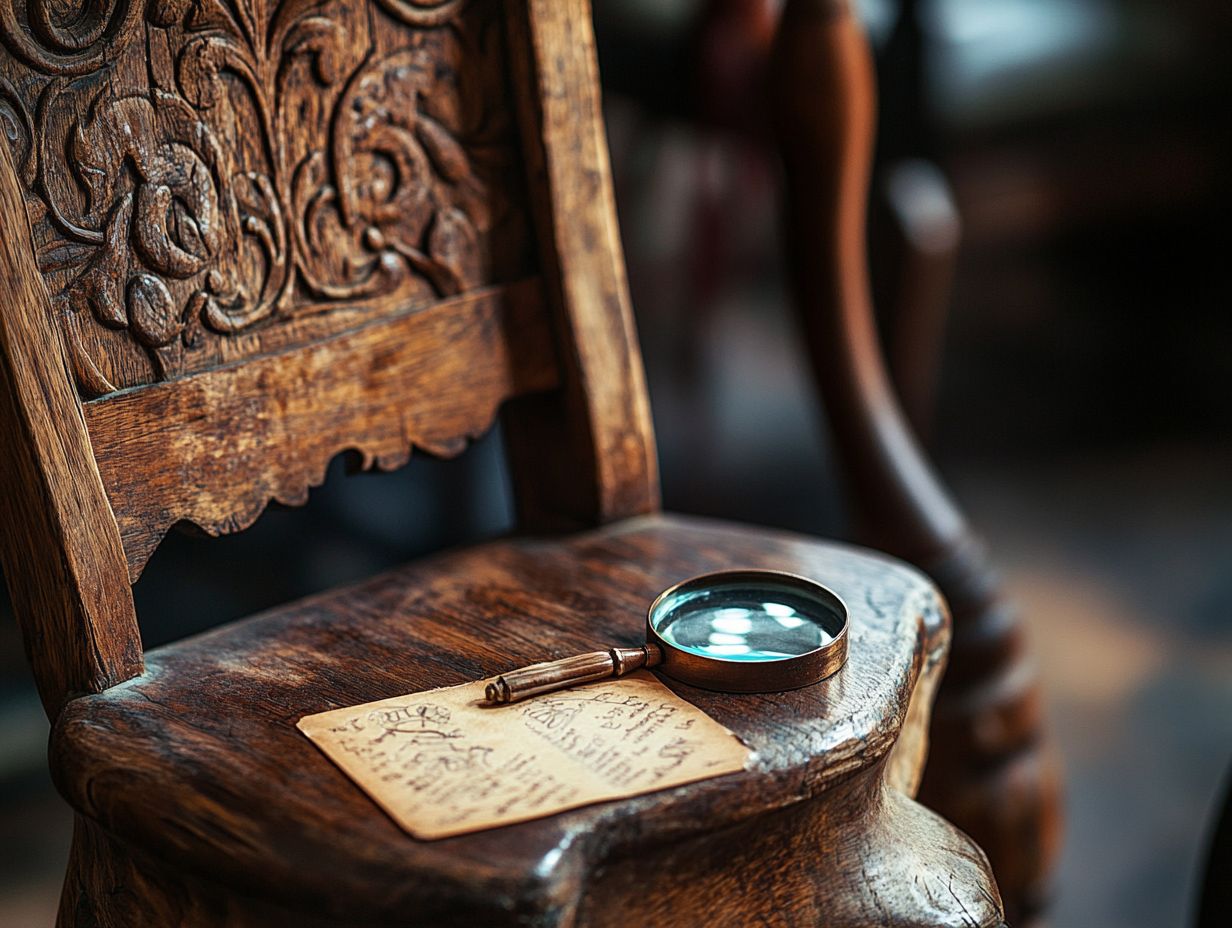 Image illustrating key takeaways about vintage furniture authenticity.