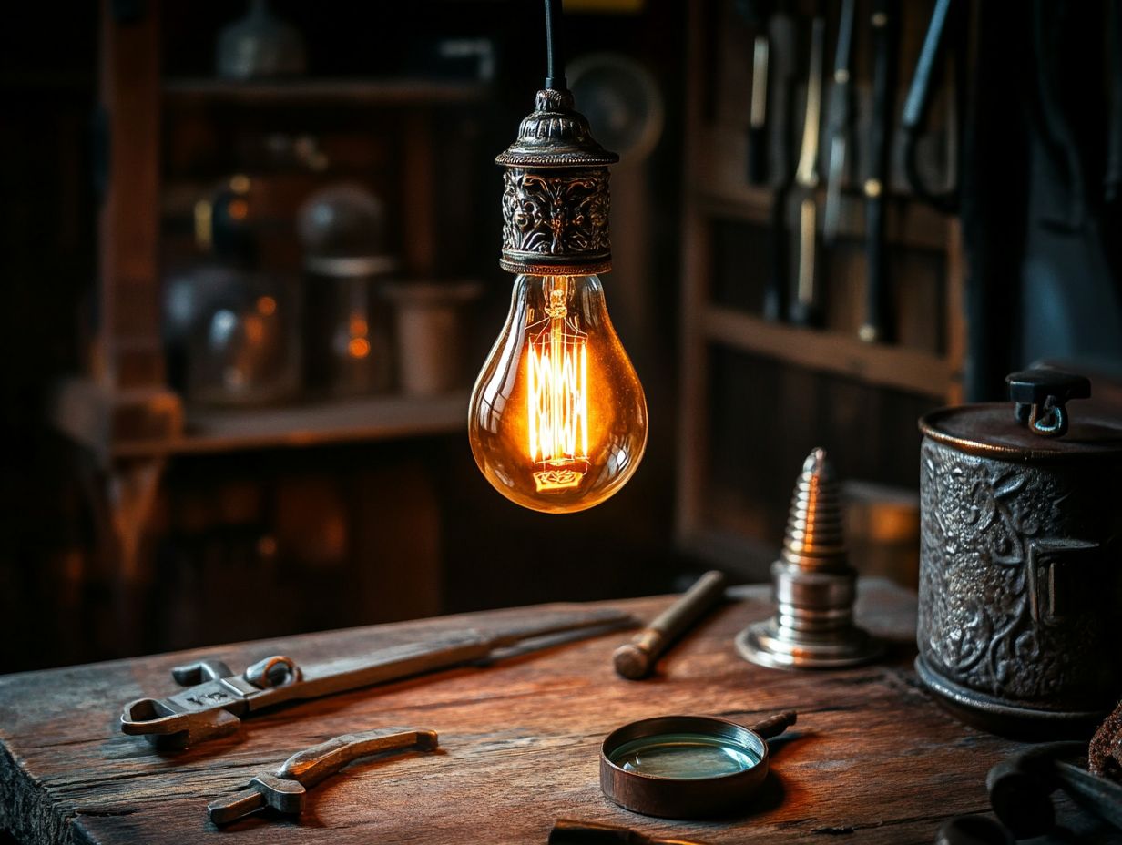 Visual guide to identifying authentic vintage lighting.