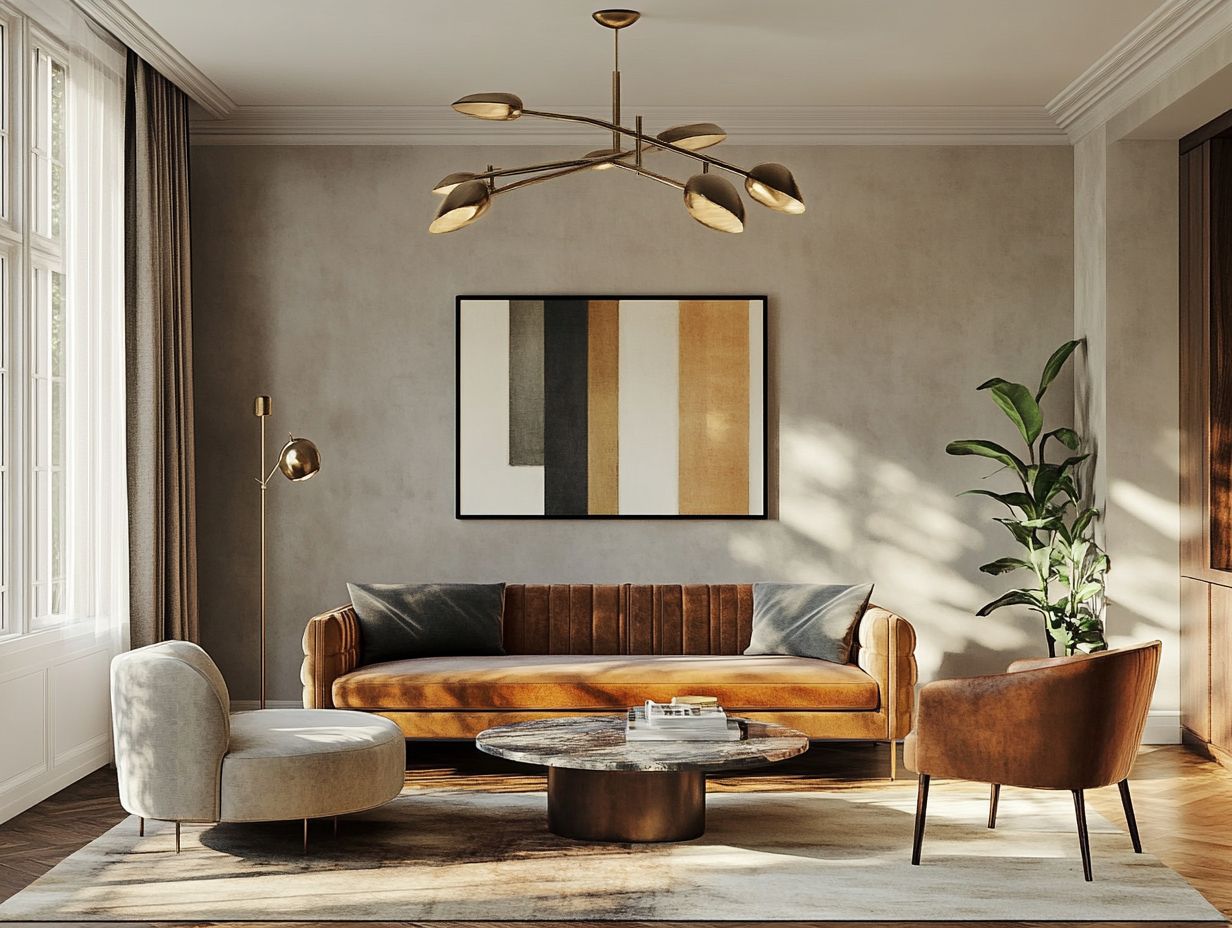 Vintage lighting in a modern home