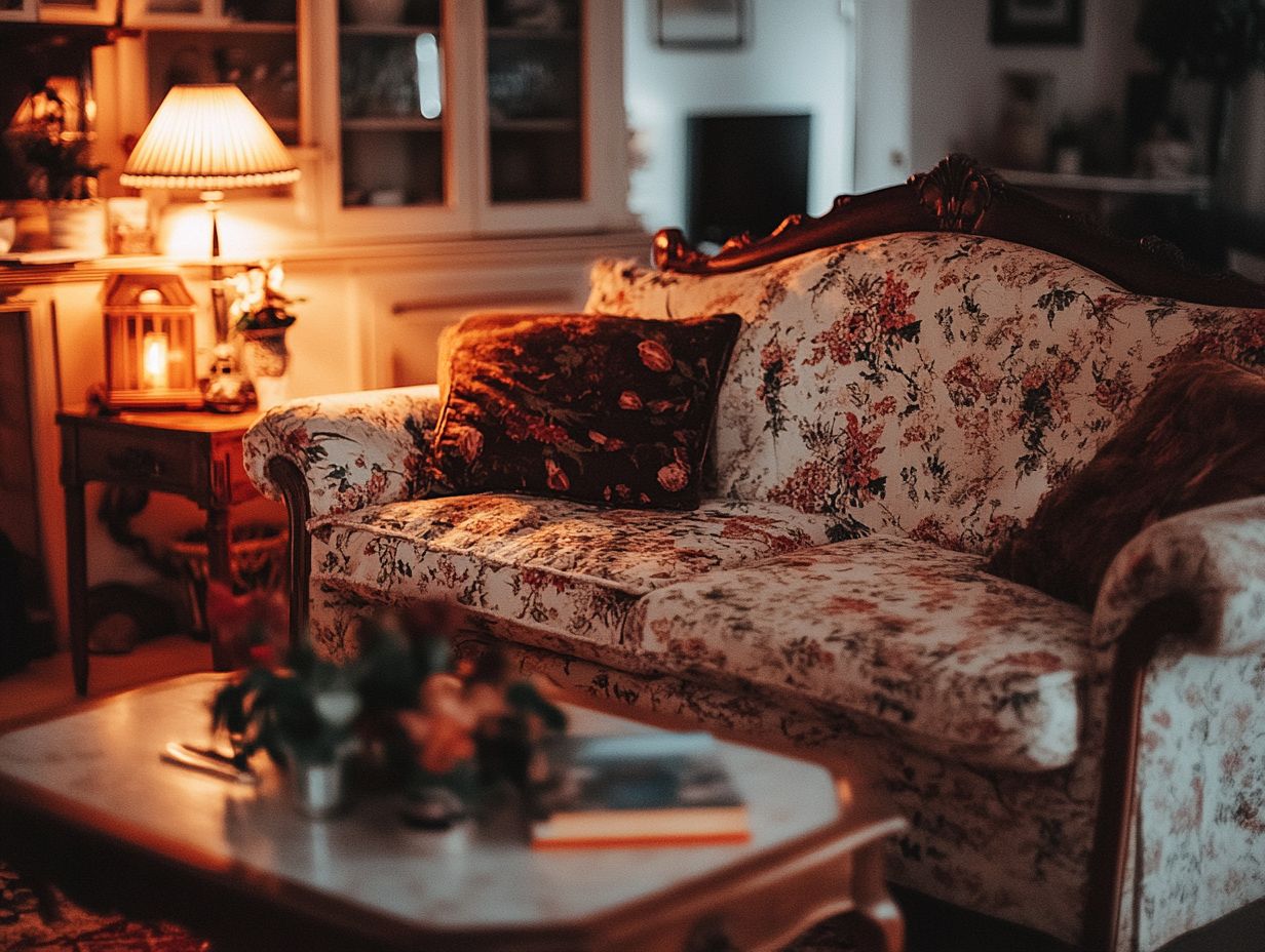 Visual summary of key vintage decor tips