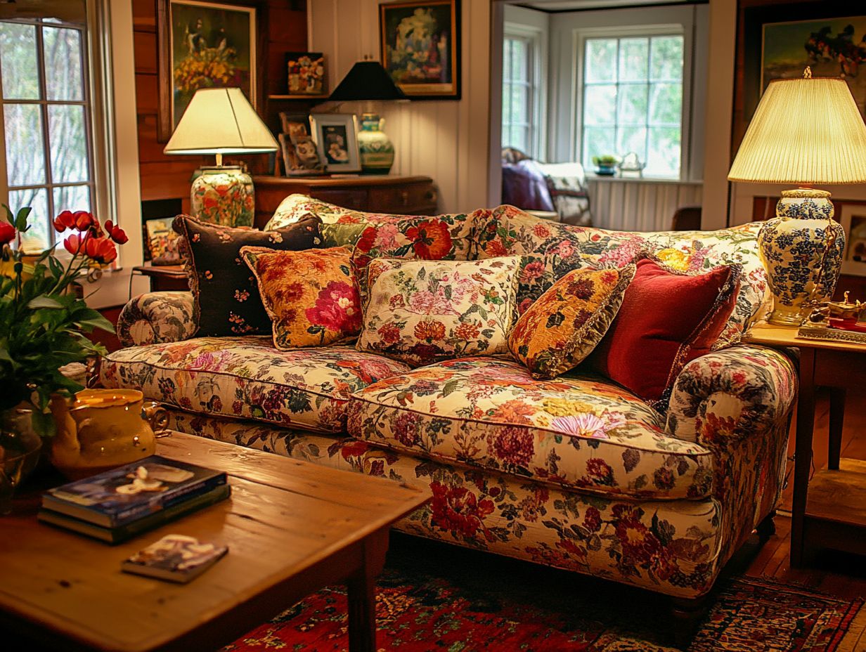 Vintage decor items showcased
