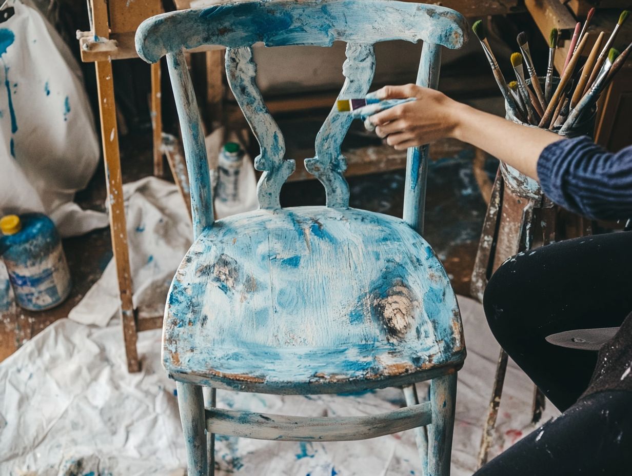 An illustration of frequently asked questions regarding painting vintage furniture.