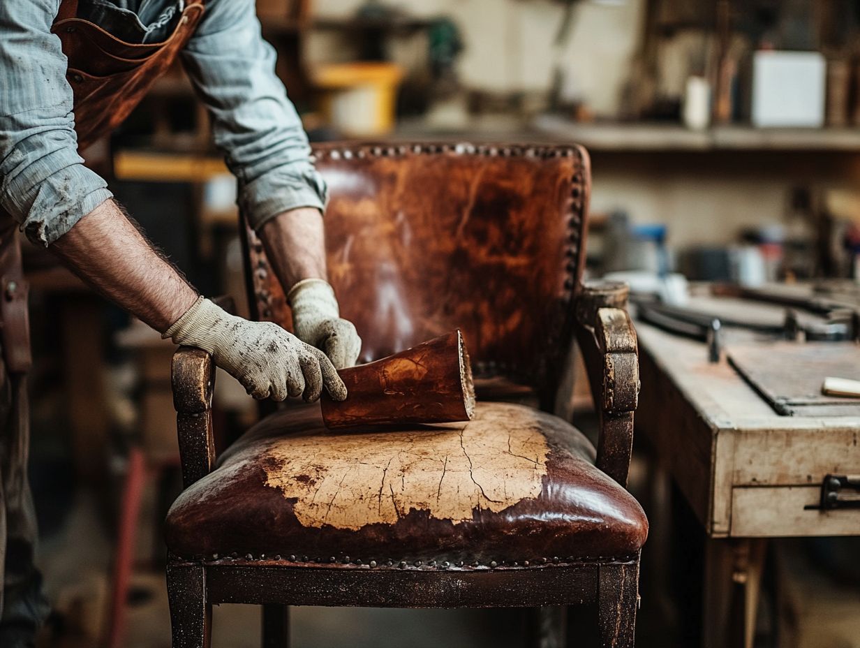 Image illustrating FAQs about vintage leather furniture repair