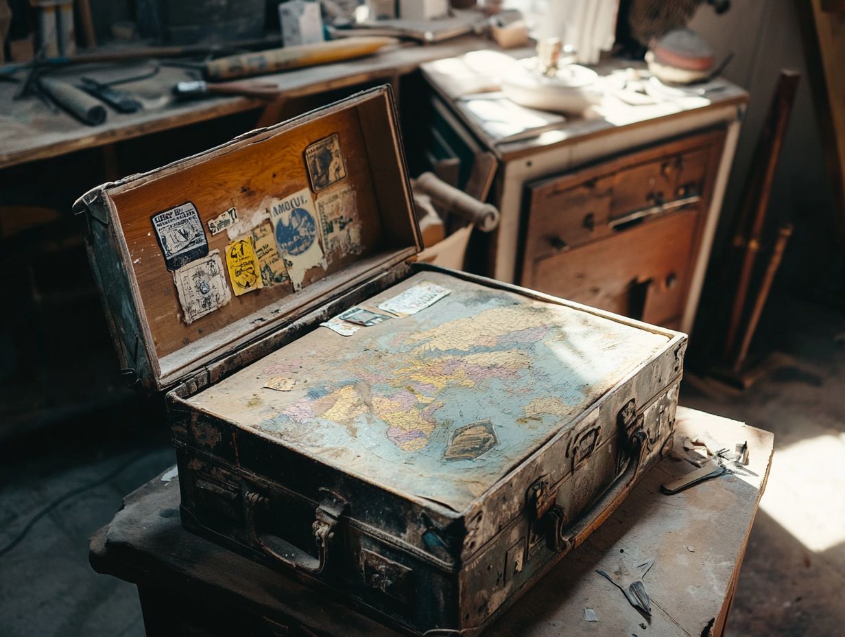 A collection of tips for restoring a vintage trunk