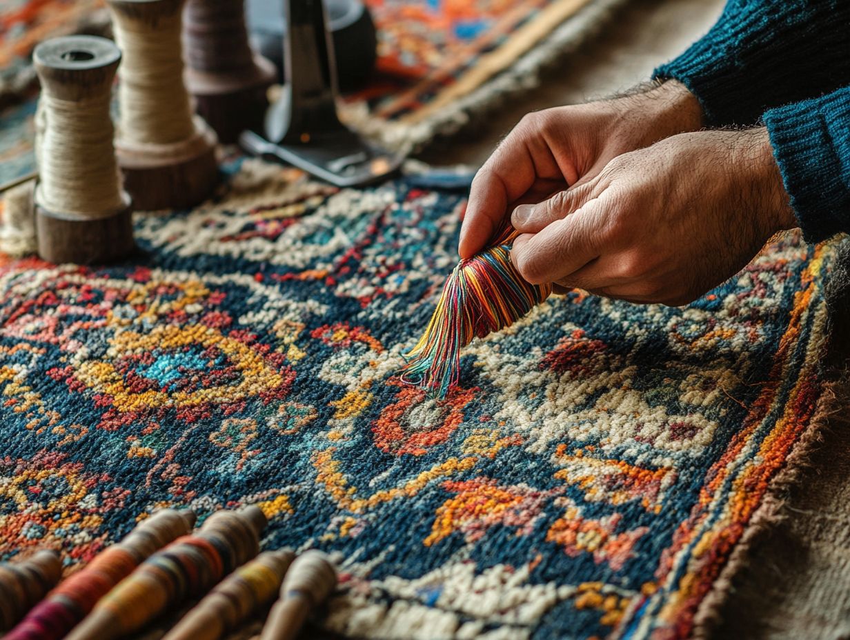 Visual summary of rug restoration tips