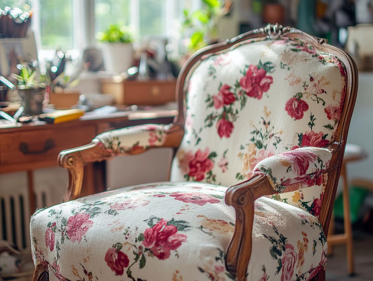 Key Takeaways: Transform your vintage chair and give it a fresh, vibrant life!