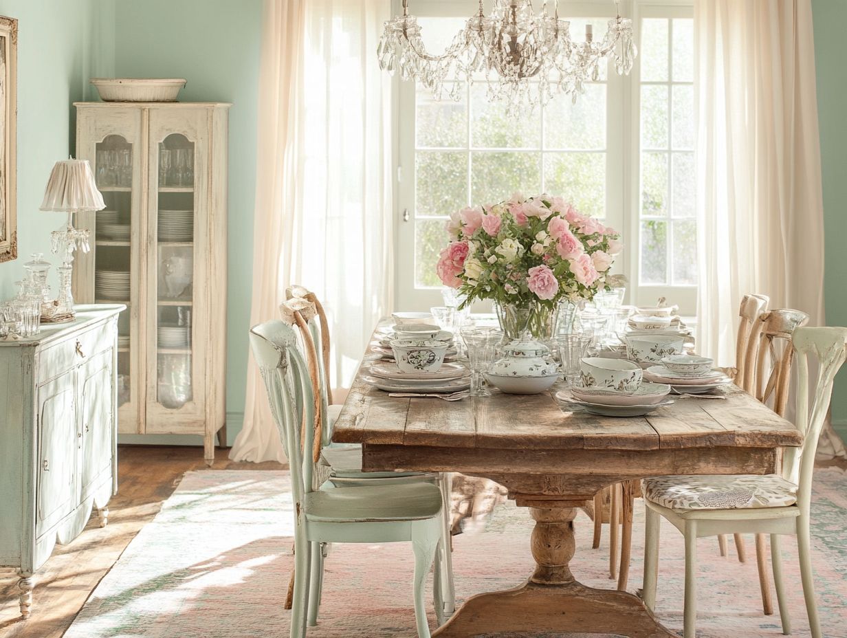 Color palette for vintage dining rooms