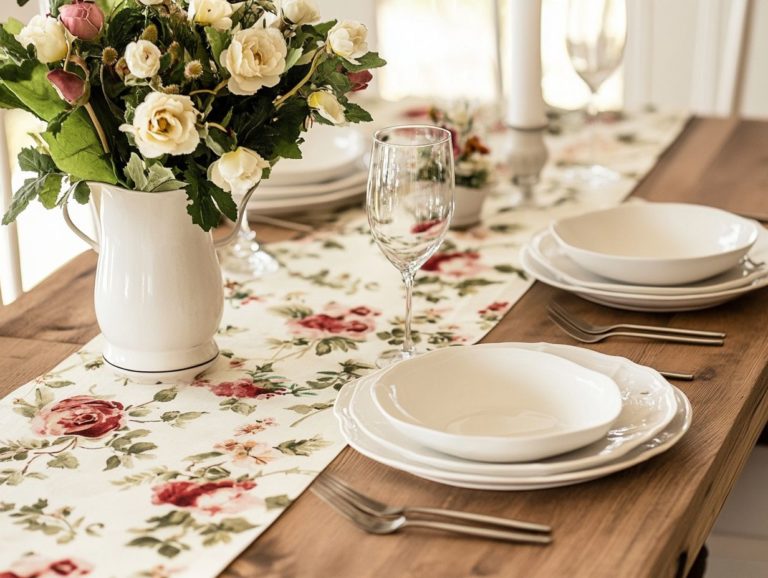 How to Style Vintage Fabric Table Runners