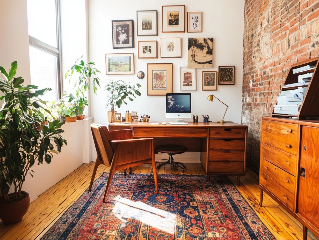 Incorporating vintage furniture in a home office