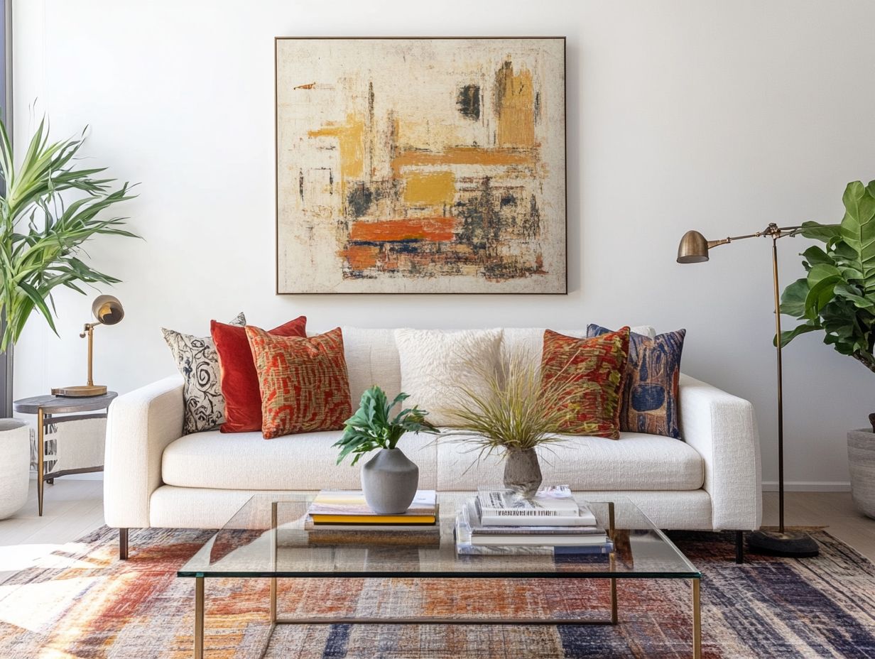 What are some ways to incorporate vintage wall art into a contemporary space?