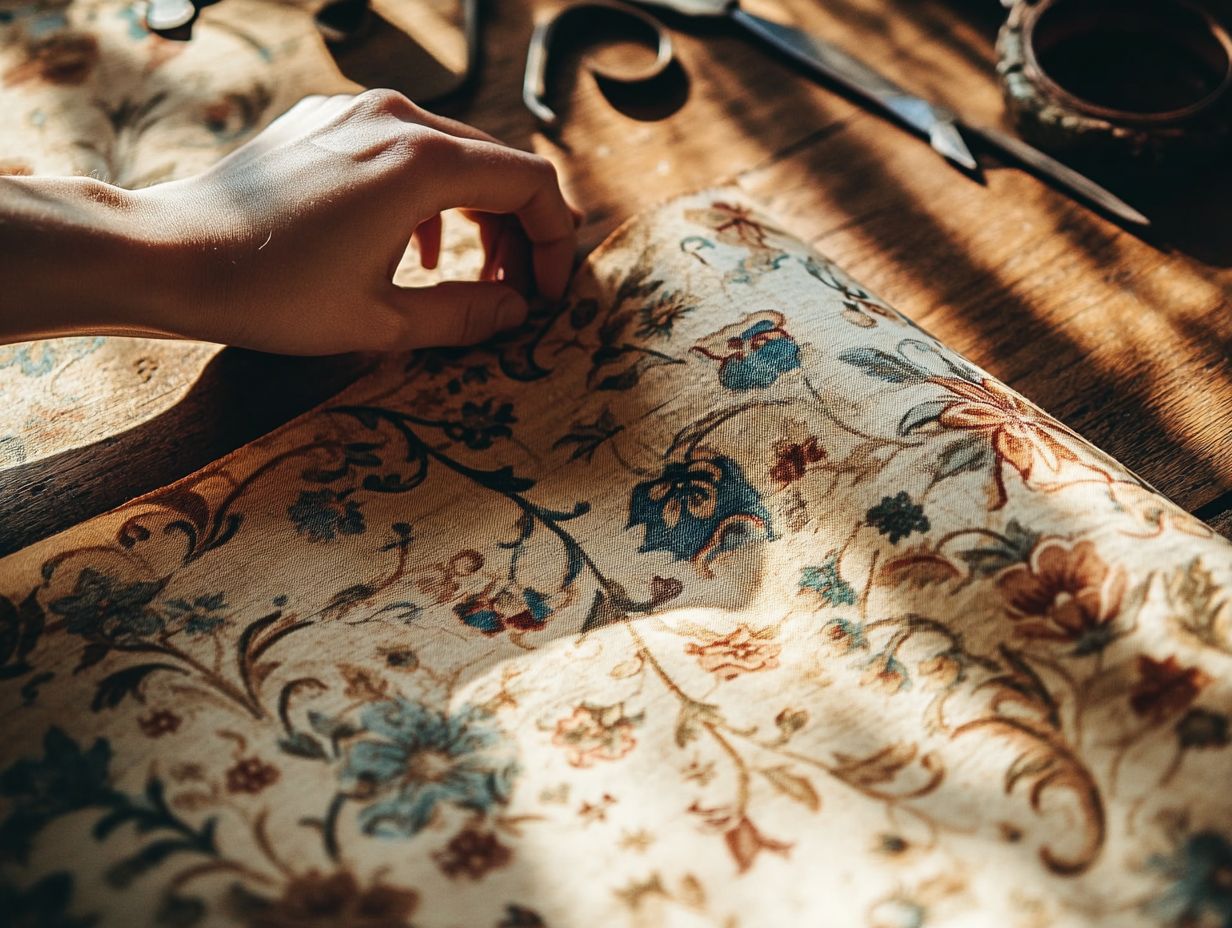 An overview of different types of delicate vintage fabrics