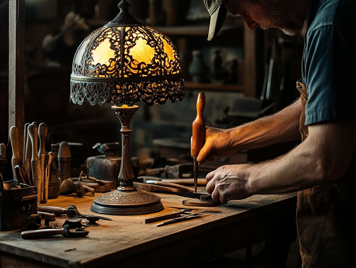 Illustration of Frequently Asked Questions about restoring antique lamps