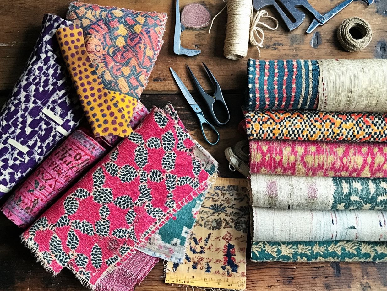 Visual representation of key takeaways about vintage textiles.