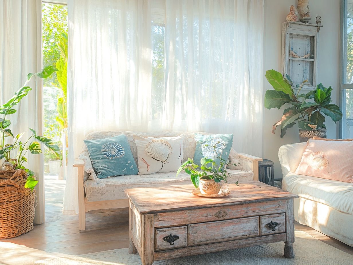 Visual summary of the benefits of vintage furniture in coastal homes.